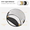 K&F Concept 5-in-1 Round Photography Reflector with Handle 80cm (32 inch) - Gold/Silver/White/Black/Translucent Diffuser for Portrait Studio Outdoor