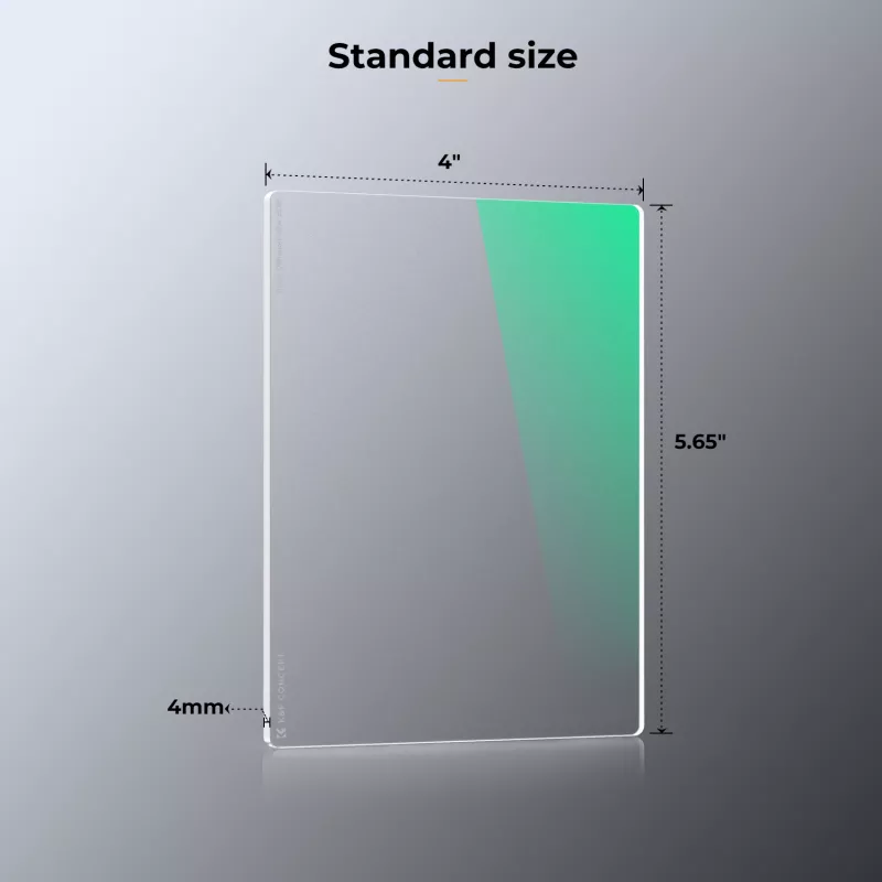 K&F Concept Black Diffusion 1/8 Filtras 4x5.65 inch matinėms dėžėms