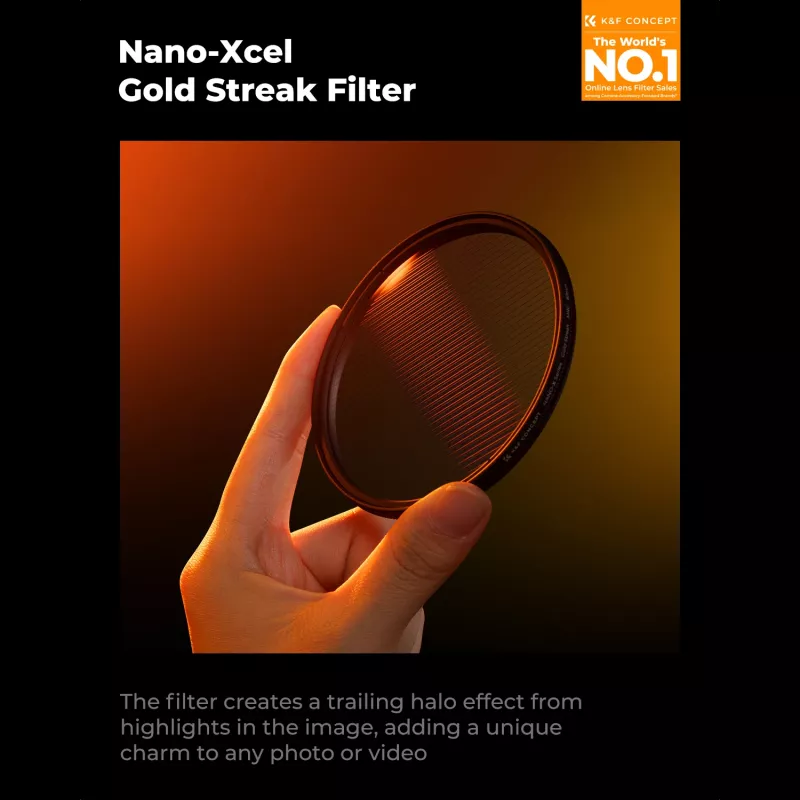 K&F Concept Nano-X Gold Streak Anamorphic Filter 67mm