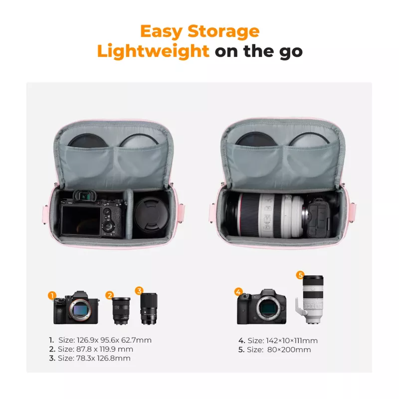 K&F Concept KF13.179V3 Sling Bag DSLR, Mirrorless, Drone, Gimbal - Smėlio spalvos