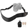 KF Neoprene Neck & Shoulder Strap for DSLR & Mirrorless Cameras (Canon, Nikon, Sony) - Black