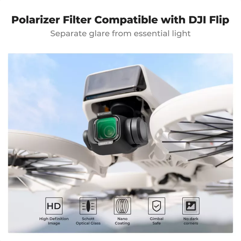 K&F Concept Nano-X 8K Ultra HD Circular Polarizer Filter for DJI Flip Drone (KF01.3080)