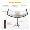 K&F Concept U-Shape 4-in-1 Curved Reflector 180x60cm su šviesos stovu ir nešimo krepšiu