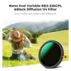 K&F Concept 82mm 3-in-1 Hybrid Filter Fader ND2-32 + CPL + Black Diffusion 1/4 (KF01.2928V2)
