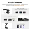 KF 3D Ball Head Magnetic Base Mount for GoPro Smartphone Camera with 1/4 inch Thread KF31.156 Black