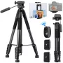K&F Concept Compact Camera Tripod for DSLR and Phone Black