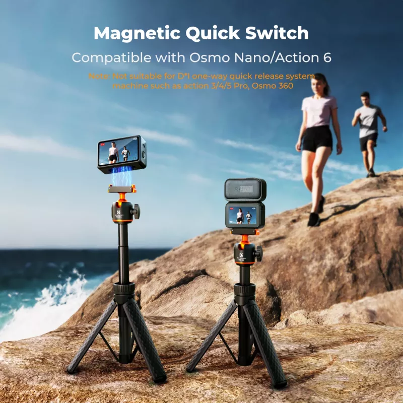 Mini Tripod Selfie Stick 65cm 360° Head for DJI Osmo Nano / Action 6 / Kf09.181