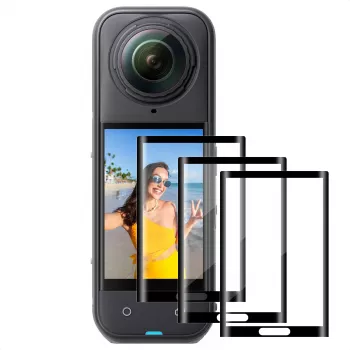 3x Grūdinto stiklo ekrano apsauga, skirta Insta360 X4 / X5 - KF31.184