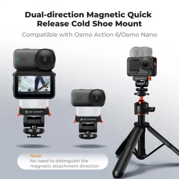 Magnetinis greito atleidimo laikiklis DJI Osmo Action 6 / Nano / 1/4 colio sriegis + ISO / Kf12.0035