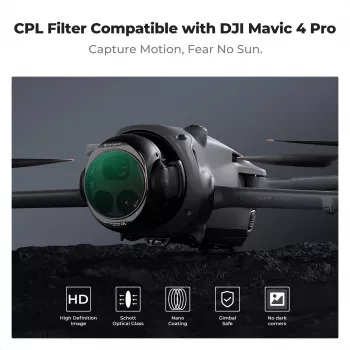 K&F Concept Nano-X 8K HD CPL Filtras, skirtas DJI Mavic 4 Pro (KF01.2071V1)