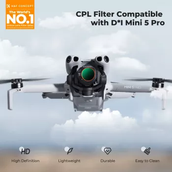 K&F Concept Cirkuliarinis poliarizacinis CPL filtras, skirtas DJI Mini 5 Pro dronui (KF02.0002)