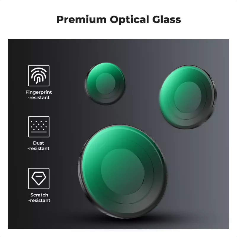 K&F Concept Nano-X 8K Ultra HD Circular Polarizer (CPL) filtras su dėklu, skirtas Insta360 GO Ultra, KF12.0011