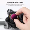 K&F kintamo tankio ND filtras ND32-ND512, skirtas DJI Mini 5 Pro dronui, AGC stiklas, KF02.0004