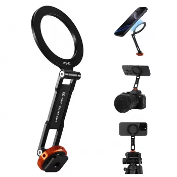 KF Magnetic MagSafe Phone Mount su 1/4 colio sriegiu ir Cold Shoe – juodas (KF31.196)