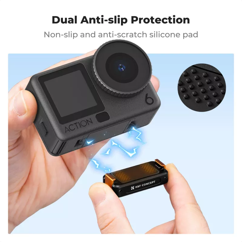 Magnetinis greito atsegimo laikiklis su 1/4 colio sriegiu, skirtas DJI Osmo Action 6 / Nano / Kf12.0028