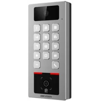 Hikvision DS-K1T502DBWX-CQR Veido atpažinimo terminalas su 7 colių liečiamuoju ekranu, 2 MP dviejų objektyvų kamera, pirštų atspaudais, Mifare kortele, PIN kodu, Wi-Fi, IP65, IK08