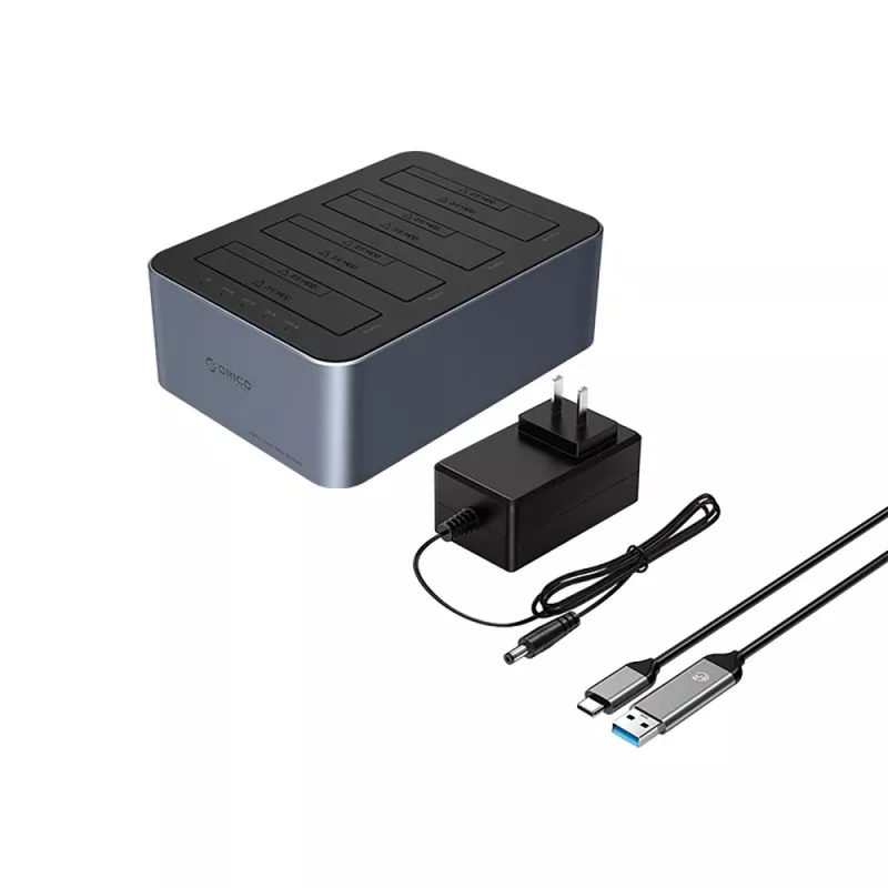 ORICO 6646C3-C 4-Bay Docking Station for 2.5/3.5 SATA HDD/SSD with Offline Clone Function - Pilka