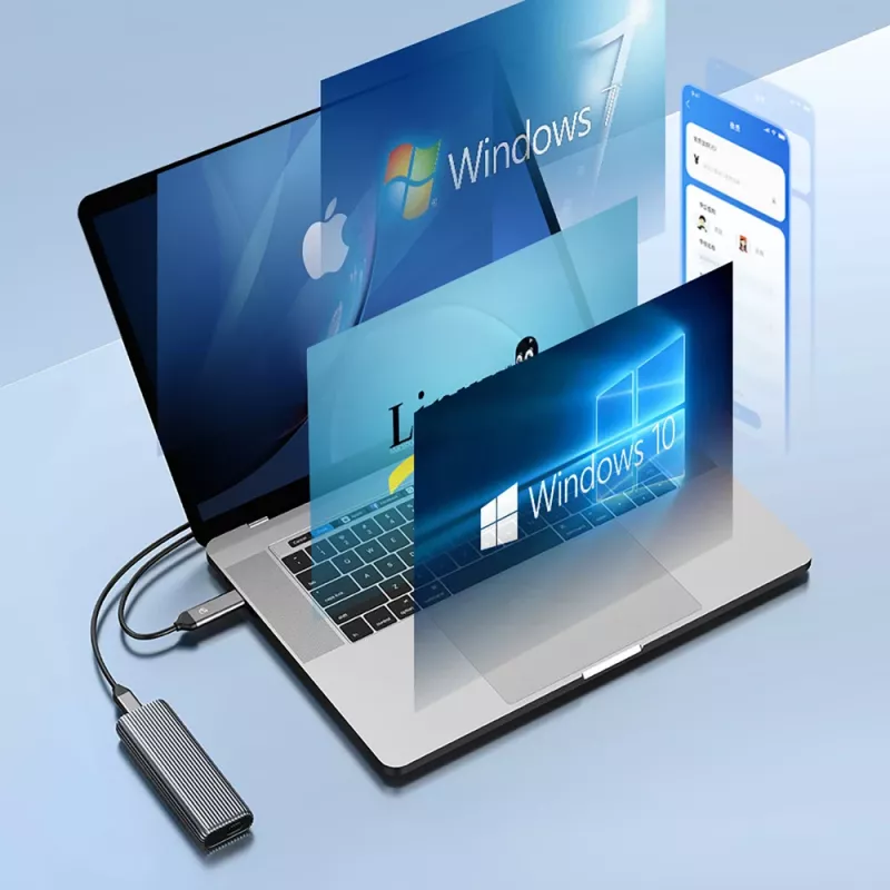 ORICO AM2C3-G2 M.2 NVMe USB-C 3.2 Dėklas - Pilka