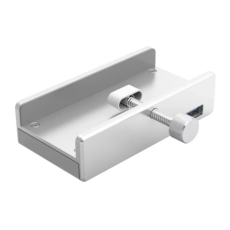 ORICO MH4PU Clamp-on USB Hub 4x USB-A 3.0 - sidabrinis