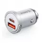 ORICO MiniRing Pro 45W USB-A + USB-C Automobilinis Įkroviklis – Sidabrinis