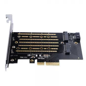 ORICO PDM2 PCIe 3.0 x4 M.2 NVMe & SATA SSD Adapter Card - Black