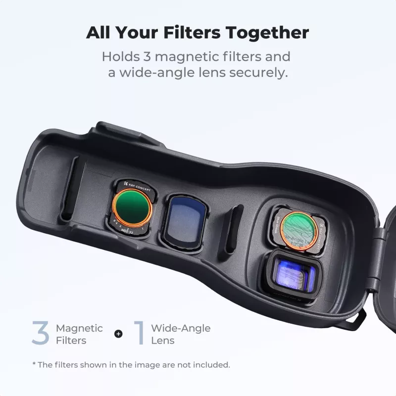 KF kietas PC apsauginis dėklas DJI Osmo Pocket 3/4 su dirželiu - Juodas