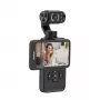 Ordro Pocket M5 5K veiksmo kamera su 3 ašių gimbalu, 12MP, Wi-Fi, juoda