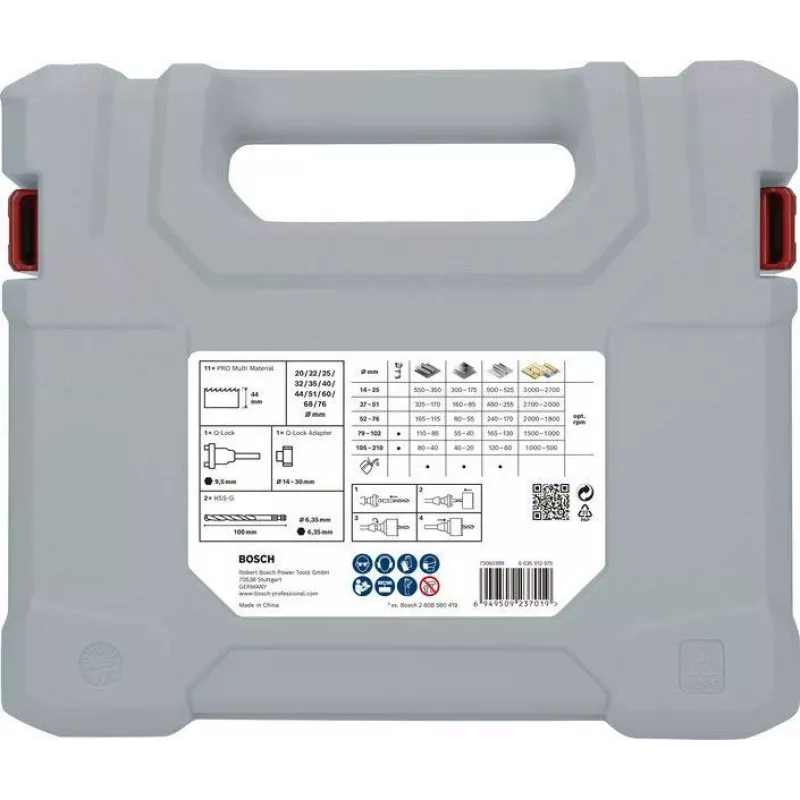 Bosch PRO Multi Material Q-Lock Hole Saw Set 15-Piece 2608901549