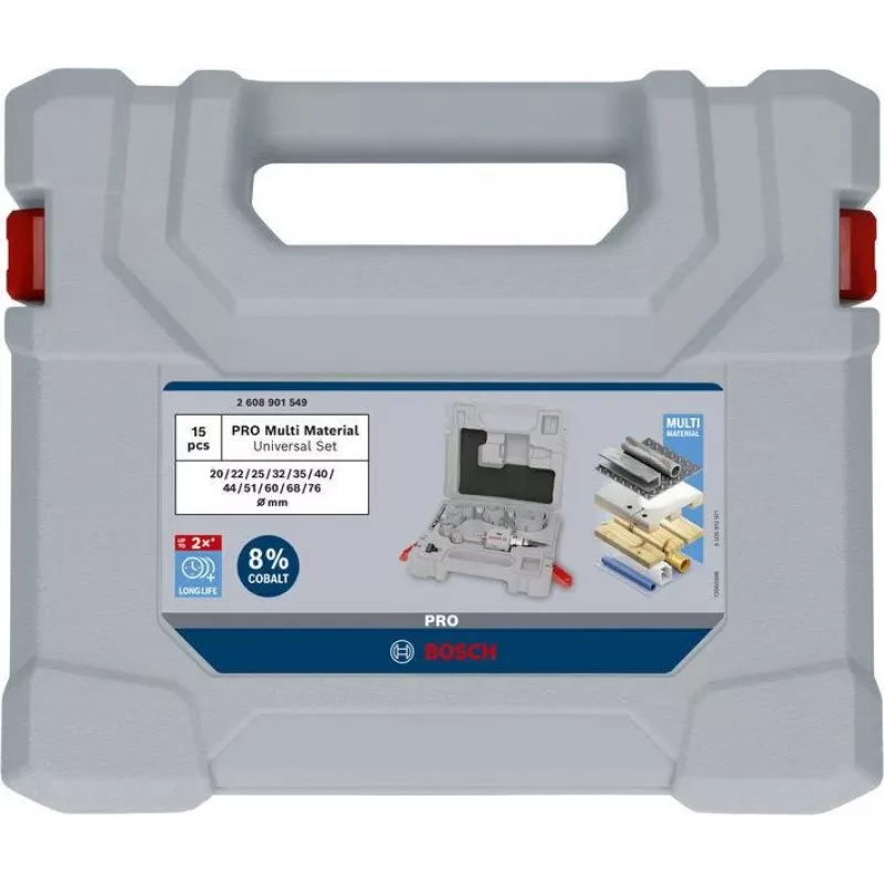 Bosch PRO Multi Material Q-Lock Hole Saw Set 15-Piece 2608901549