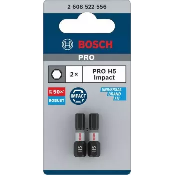 Bosch Professional Impact Control Hex Impact Bit H5 2-vnt. rinkinys (2608522556)