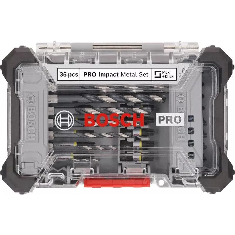 Bosch PRO Impact Drill and Bit Set 35-Piece (2608521U81)