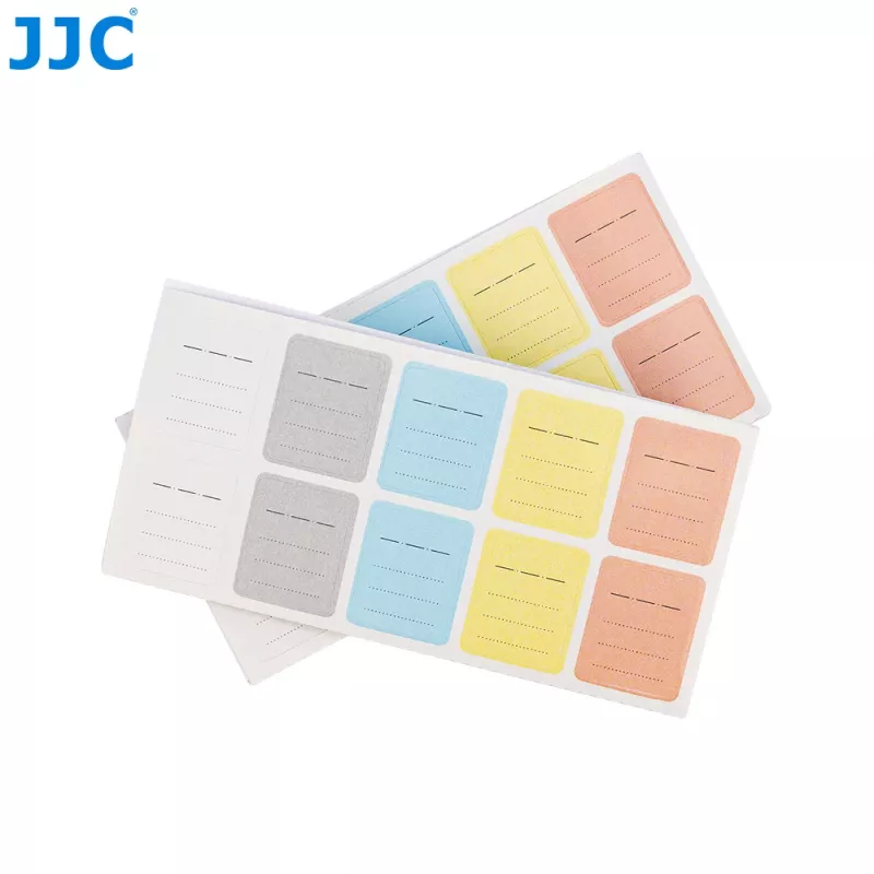 JJC 120x atminties kortelių etiketės lipdukai SD, MicroSD, CF, XQD