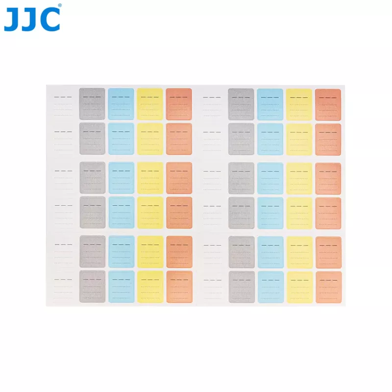 JJC 120x atminties kortelių etiketės lipdukai SD, MicroSD, CF, XQD