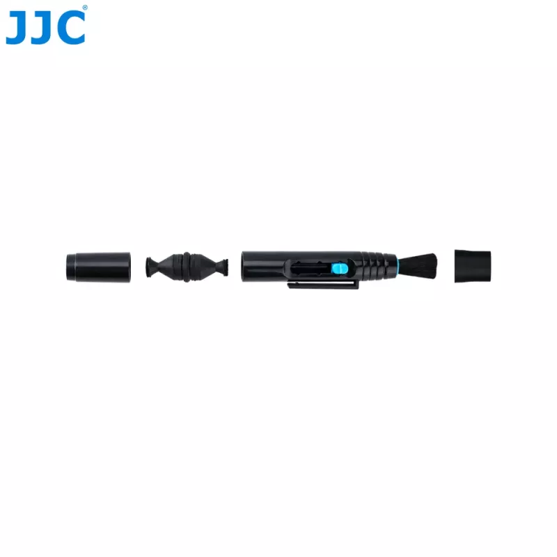 JJC Lens Cleaning Pen su anglies antgaliu ir ištraukiamu šepetėliu fotooptikai