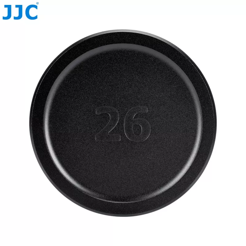 JJC LC-SR26 Priekinis objektyvo dangtelis, skirtas Panasonic Lumix S 26mm f/8 (S-R26) – juodas