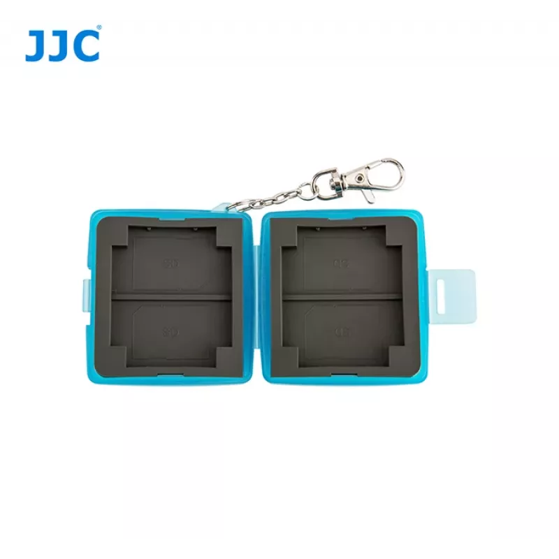 JJC atminties kortelių dėklas 4 SD / SDHC / SDXC kortelėms - juodas