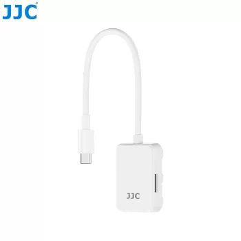 JJC PDB-UC USB-C kortelių skaitytuvas su 2x USB-C prievadais, Space Gray