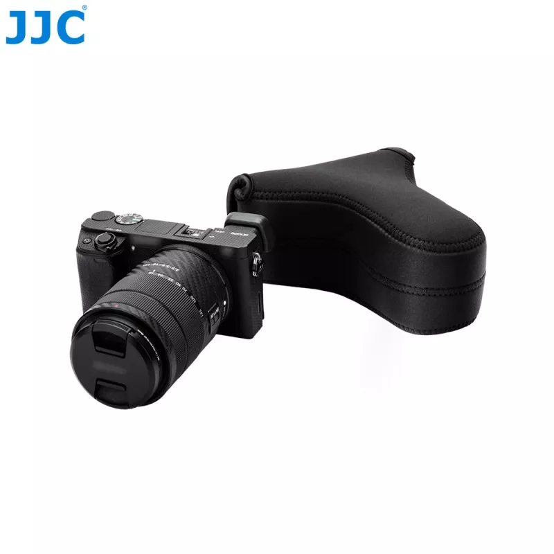 JJC OC-S3BK Neopreninis fotoaparato dėklas DSLR / veidrodiniams su ilguoju objektyvu, juodas