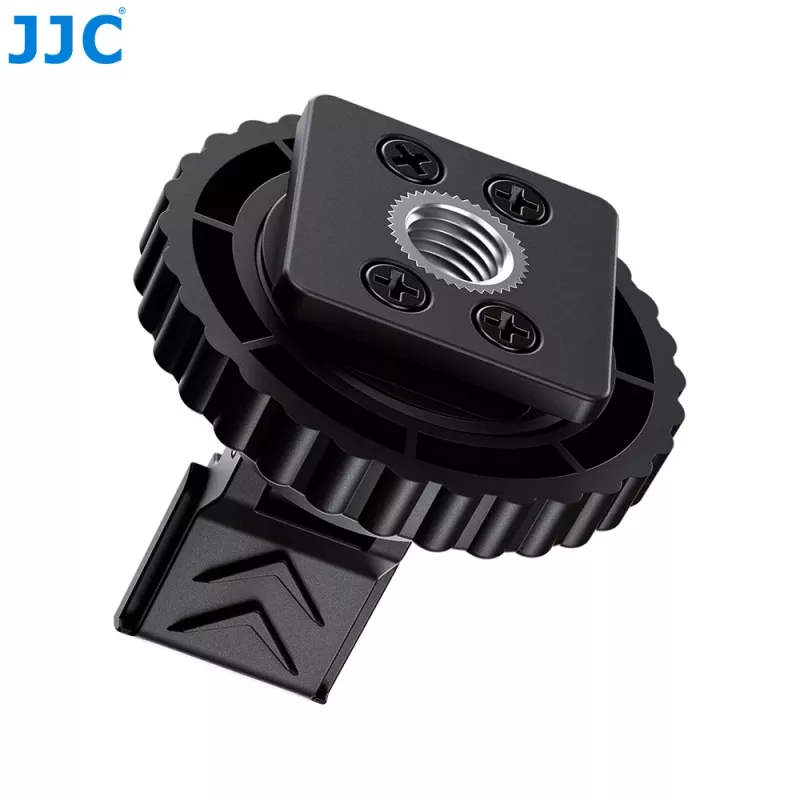 JJC HC-DMN „Hot Shoe“ į 1/4 inch-20 sriegio adapteris mikrofonų laikikliui, juodas