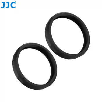 JJC 2x Silikoniniai objektyvo apsauginiai žiedai, skirti DJI Osmo Action 5 Pro / 4 / 3 (juodi)