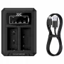 JJC Dual USB-C Įkroviklis 2x Fujifilm NP-W126 / NP-W126S Akumuliatoriams DCH-W126TC