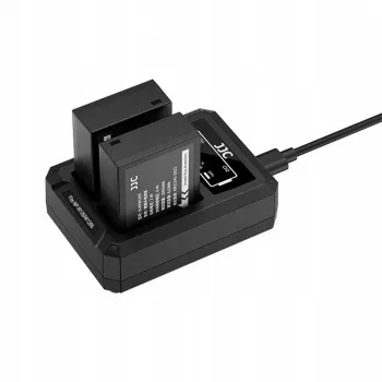 JJC Dual USB-C Įkroviklis 2x Fujifilm NP-W126 / NP-W126S Akumuliatoriams DCH-W126TC