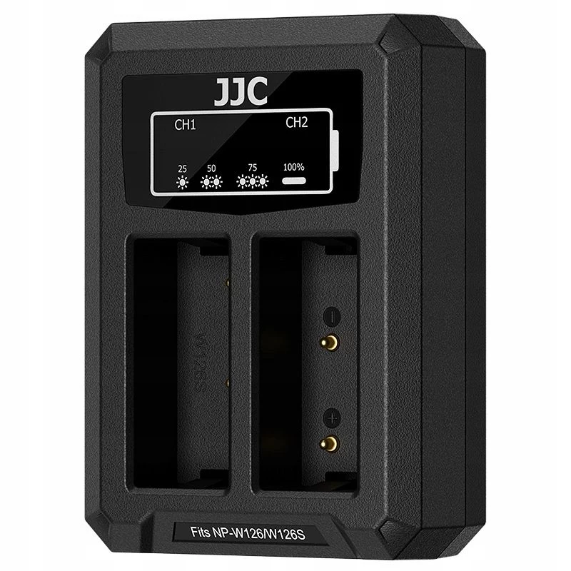 JJC Dual USB-C Įkroviklis 2x Fujifilm NP-W126 / NP-W126S Akumuliatoriams DCH-W126TC