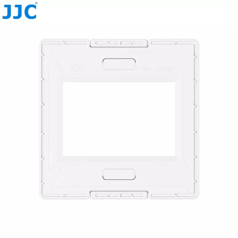 JJC SM-35x50 skaidrių rėmeliai 35 mm juostai, 50x50 mm rėmas, 36x24 mm anga, ABS plastikas, užspaudžiami, 50 vnt.