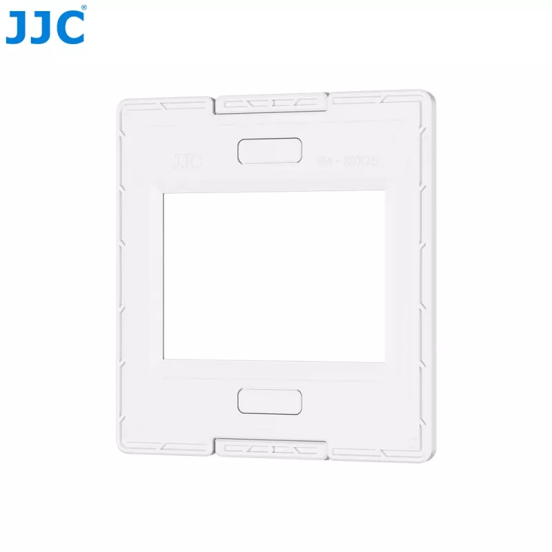JJC SM-35x50 skaidrių rėmeliai 35 mm juostai, 50x50 mm rėmas, 36x24 mm anga, ABS plastikas, užspaudžiami, 50 vnt.
