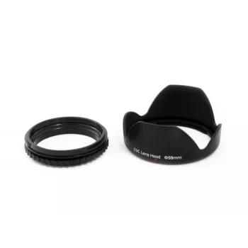 JJC 52mm įsukamas metalinis objektyvo gaubtas su ventiliacija, matinė juoda