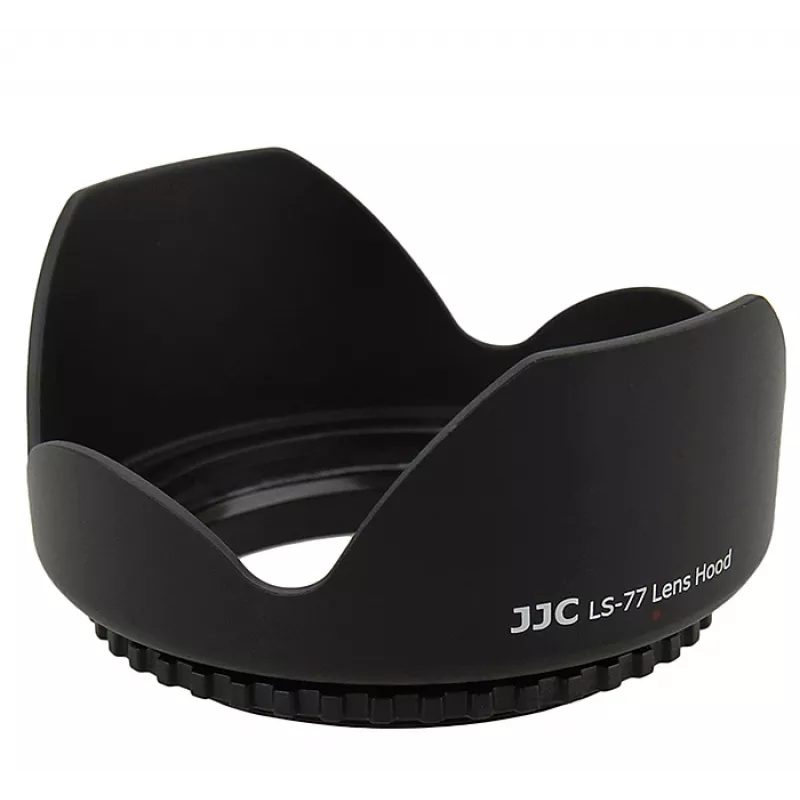 JJC 77mm sraigtinis objektyvo gaubtas fotoaparatui - juodas