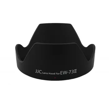 JJC objektyvo gaubtas, skirtas Canon EW-73II, žiedlapių tipo, juodas, iš didelio atsparumo ABS plastiko