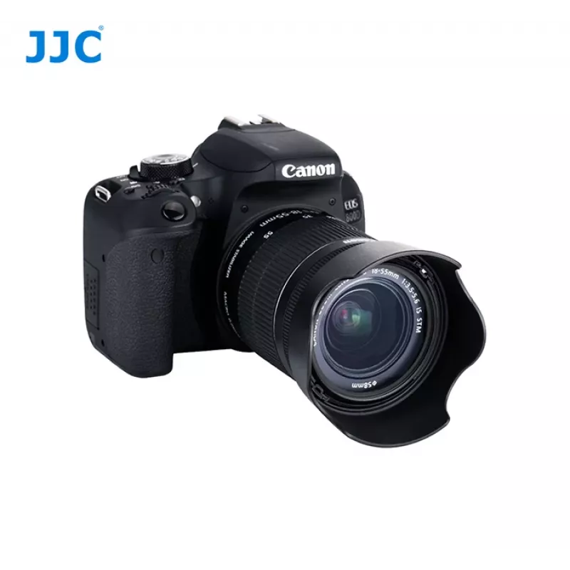 JJC Objektyvo gaubtas, skirtas Canon EW-63C – žiedlapio tipo, juodas