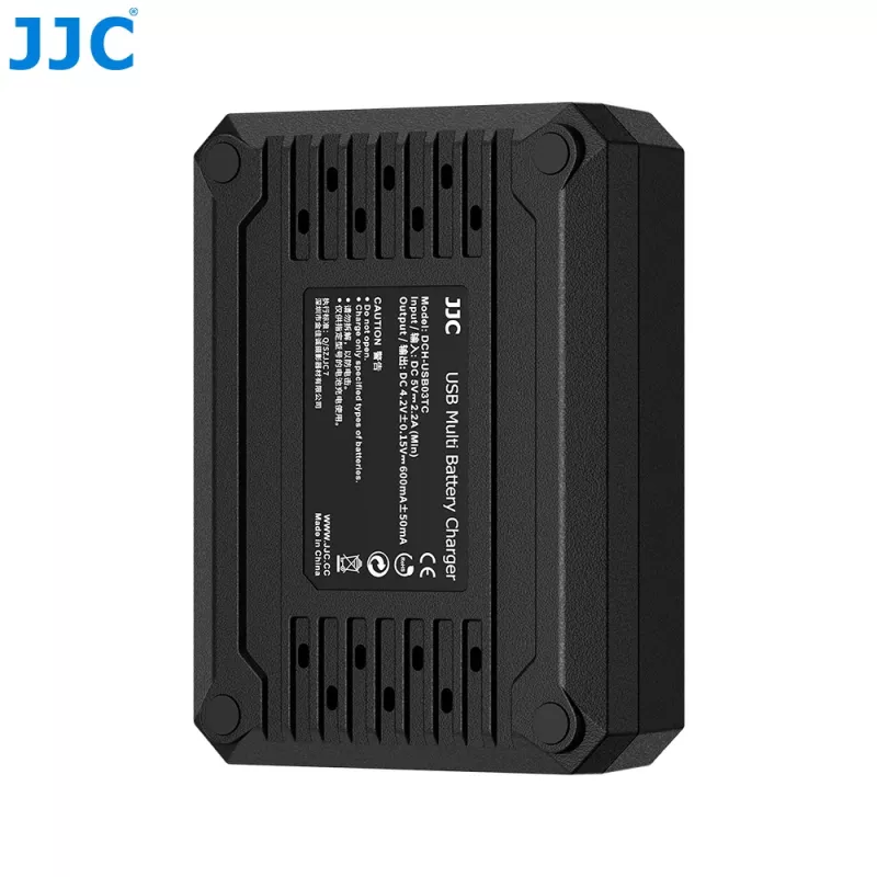 JJC trigubo USB akumuliatoriaus įkroviklis, skirtas Ricoh DB-120 (3 lizdai) - DCH-DB120TC